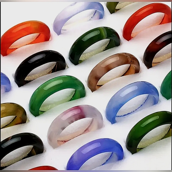 30 Pc Crystal Natural Chakra Stone Gift Box Chakra Bracelet Worry Stone Blue Red - Picture 3 of 14